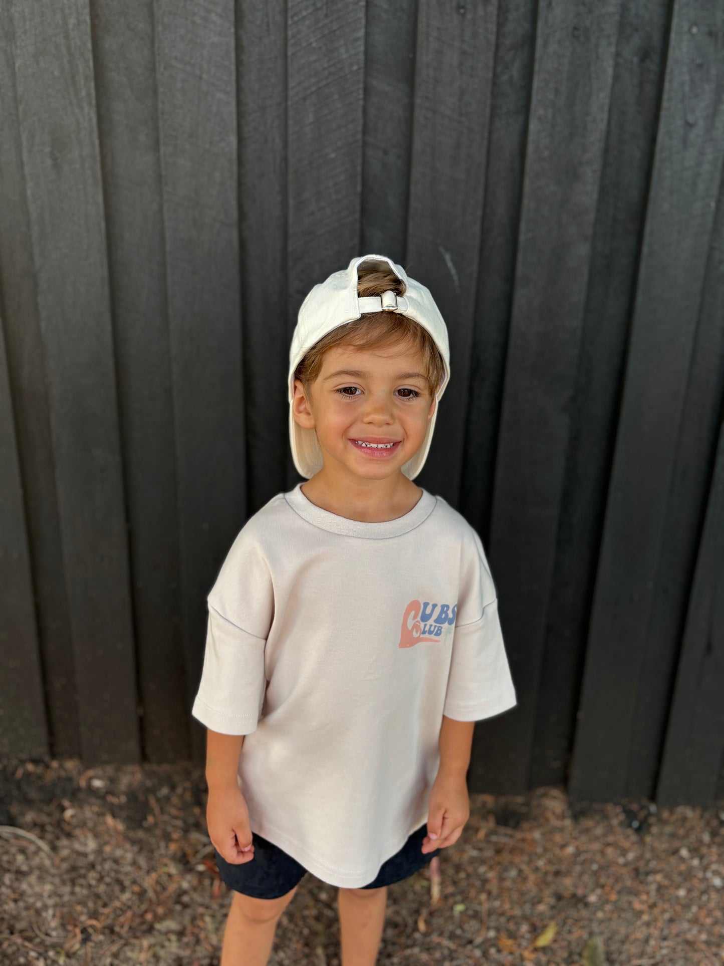 PALM SPRINGS KIDS TEE | BONE GREY
