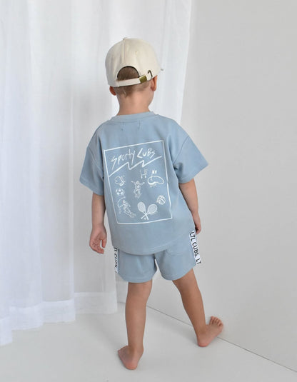 Sporty Cubs Set | Dusty Blue