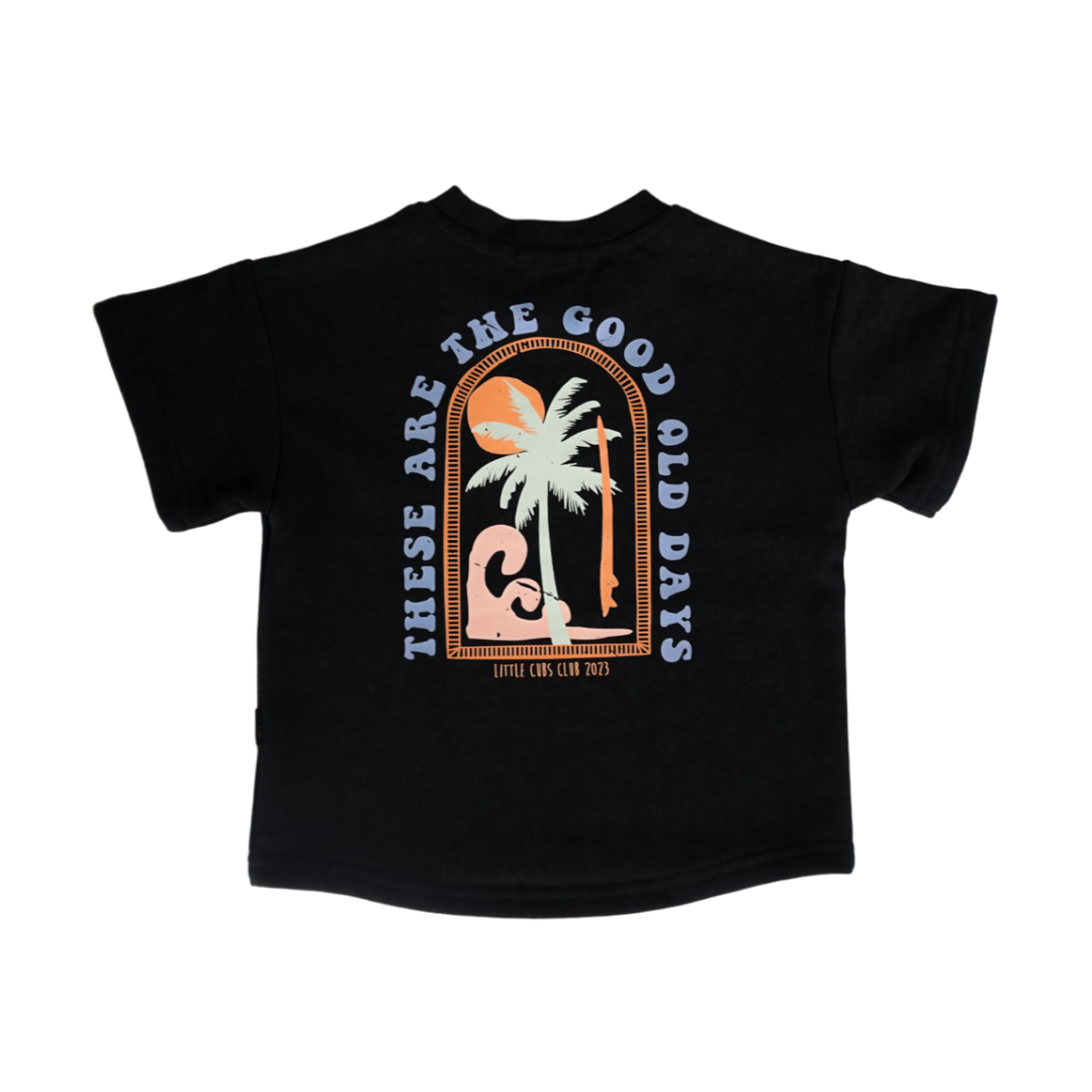 Children's Palm Springs Shirt - Black Acid Wash