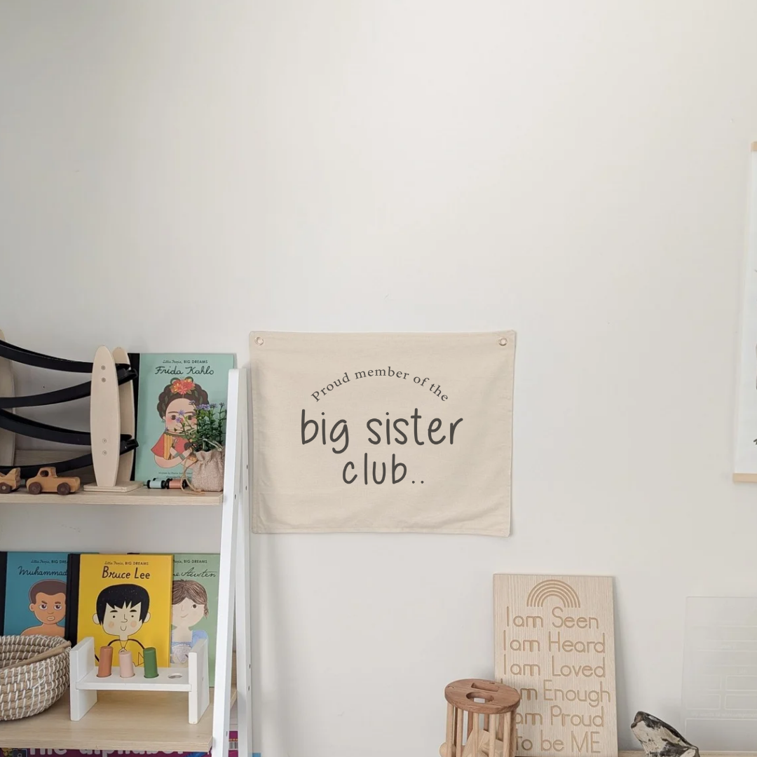 BIG SISTER CLUB - Kids Wall Banner Decor