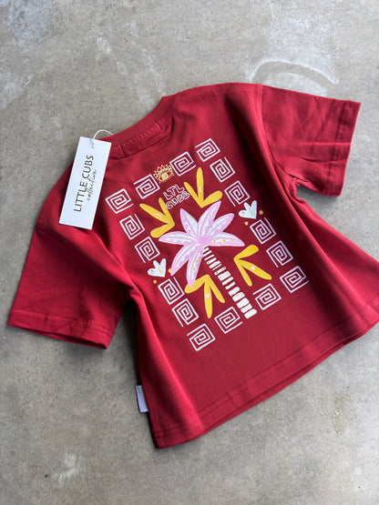 Bright, bold, and easy to spot our red Sunset Palms Tee is perfect for active little ones. Eye-catching design, comfy fit, and built for adventure.