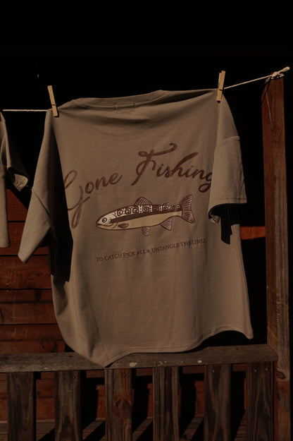 GONE FISHING ADULTS TEE