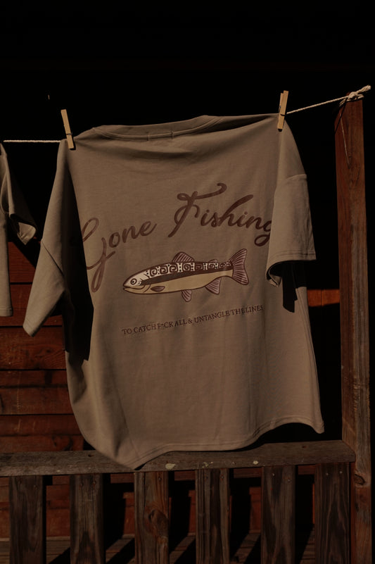 GONE FISHING ADULTS TEE