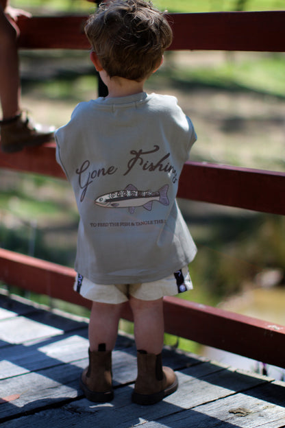 GONE FISHING KIDS TEE