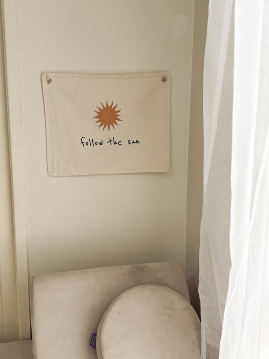 follow the sun wall banner