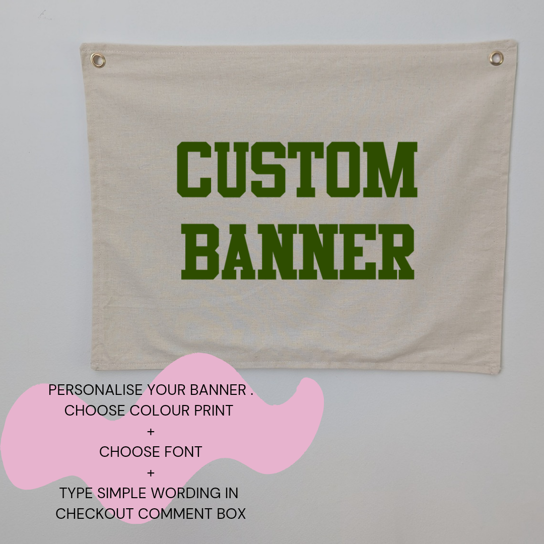 CUSTOM BANNER - Kids Wall Banner Decor