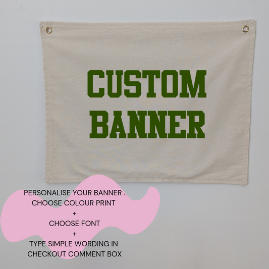 CUSTOM BANNER - Kids Wall Banner Decor