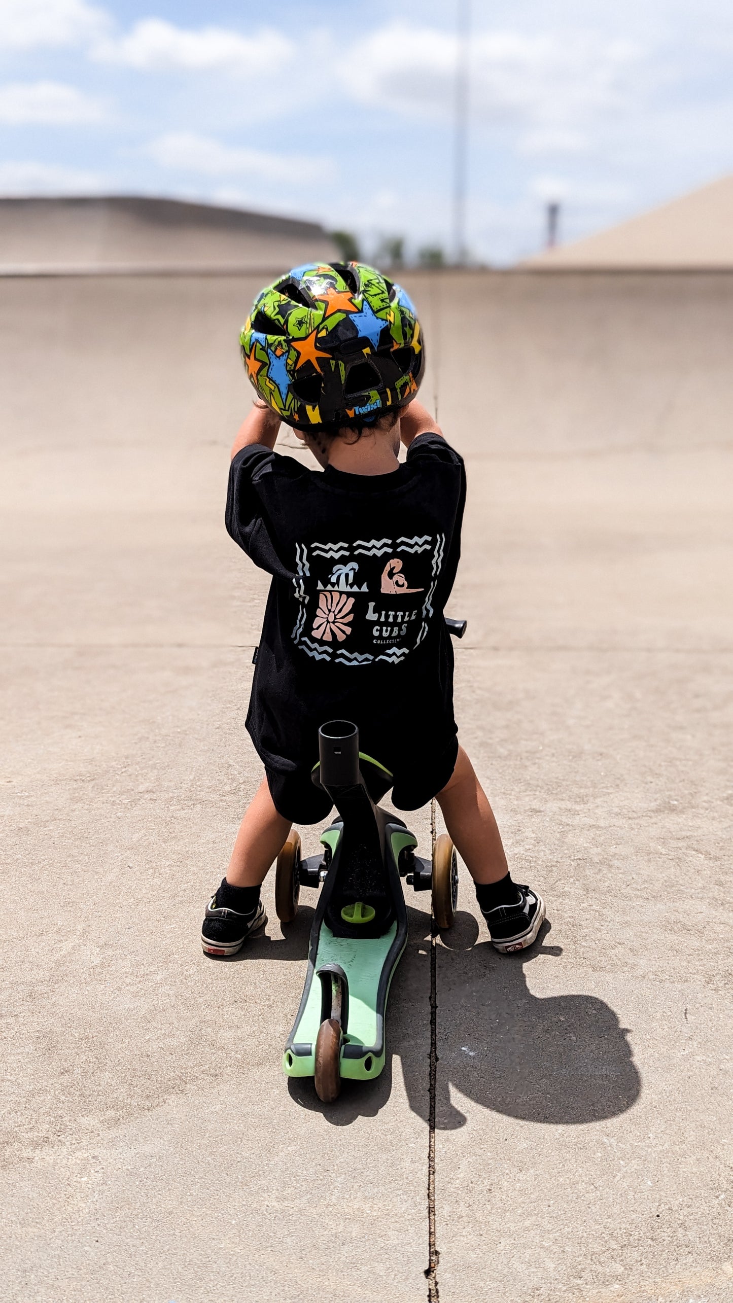 On Island Time Kids Shirt - Black Acid Wash