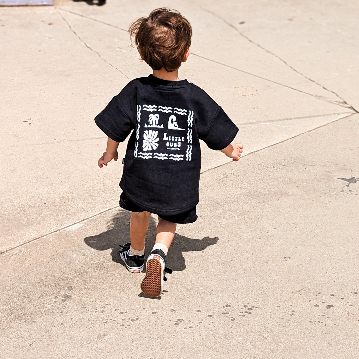 Black Acid wash kids tee. skater clothes , surf clothes