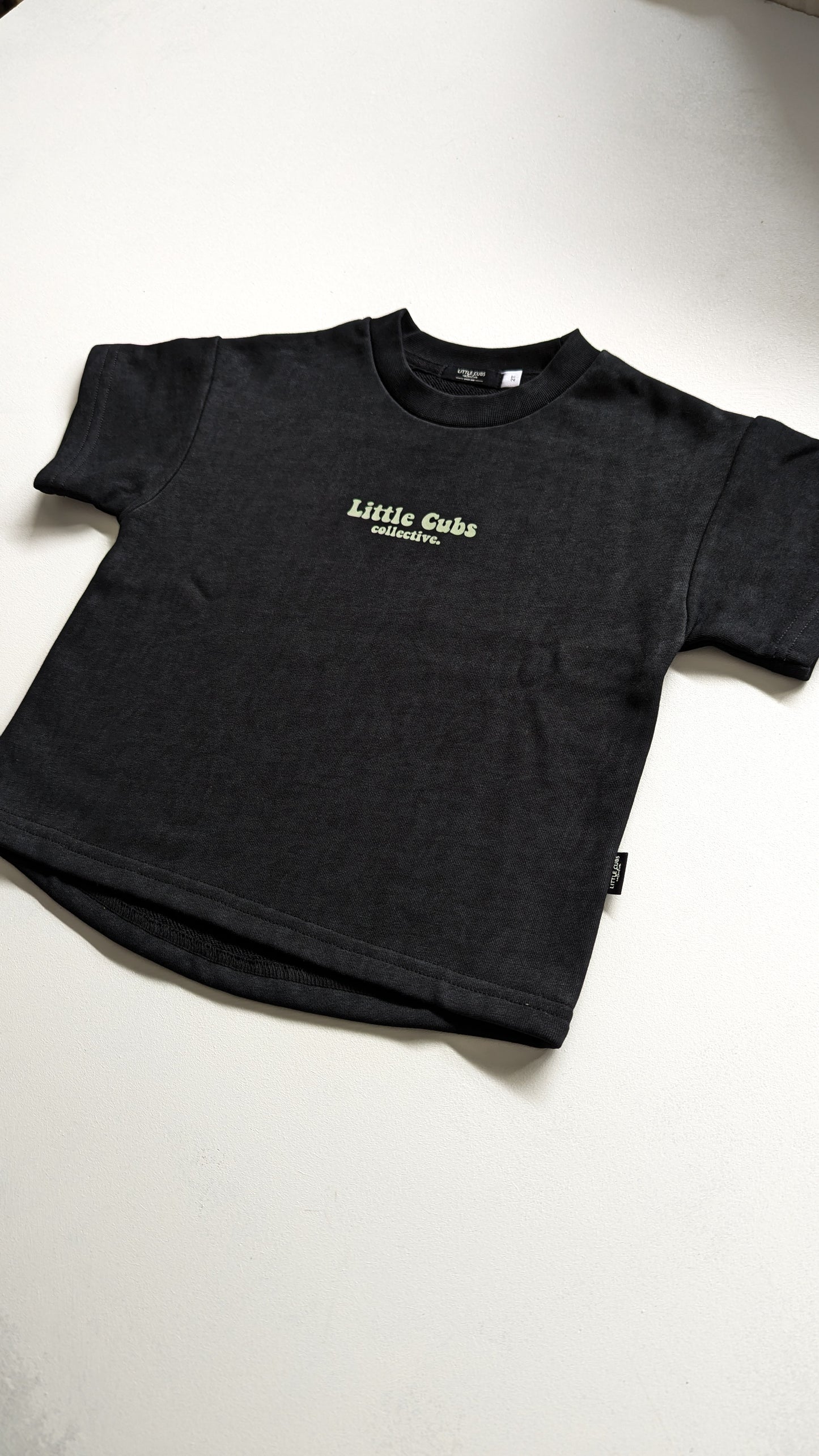 Black Acid wash kids tee. skater clothes , surf clothes