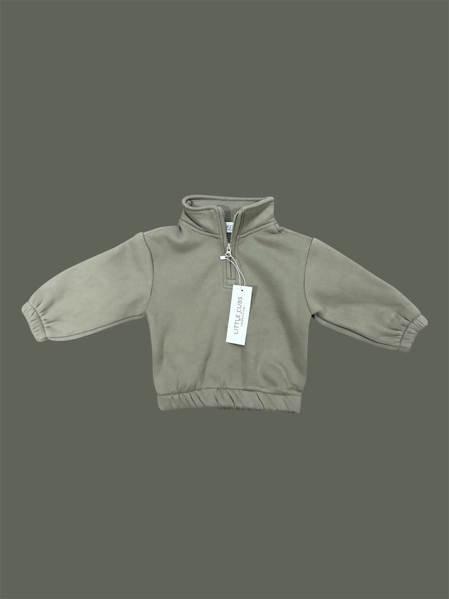 1/4 zip set - Olive