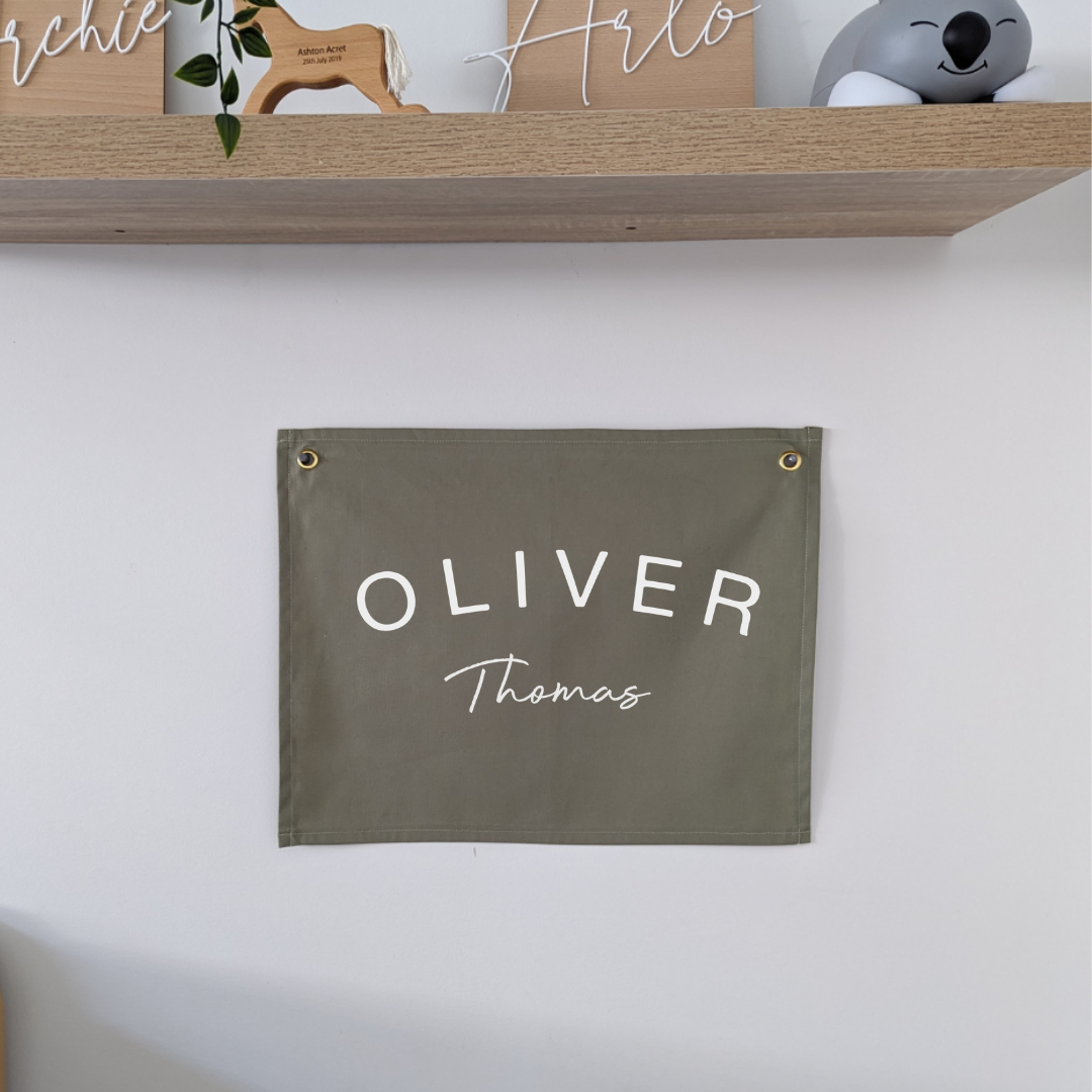 childrens and babies personalised wall banner - decor