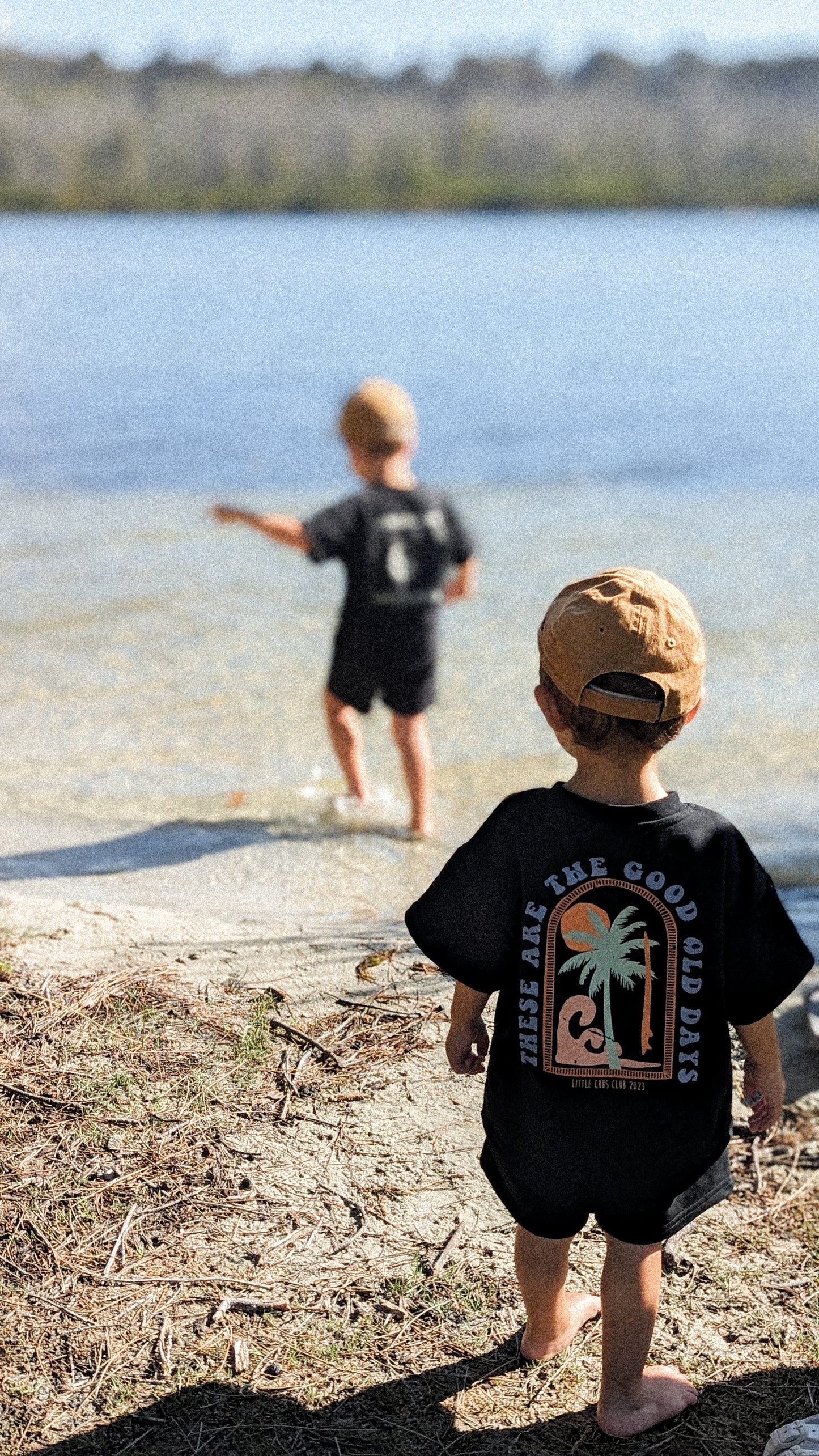 Children's Palm Springs Shirt - Black Acid Wash