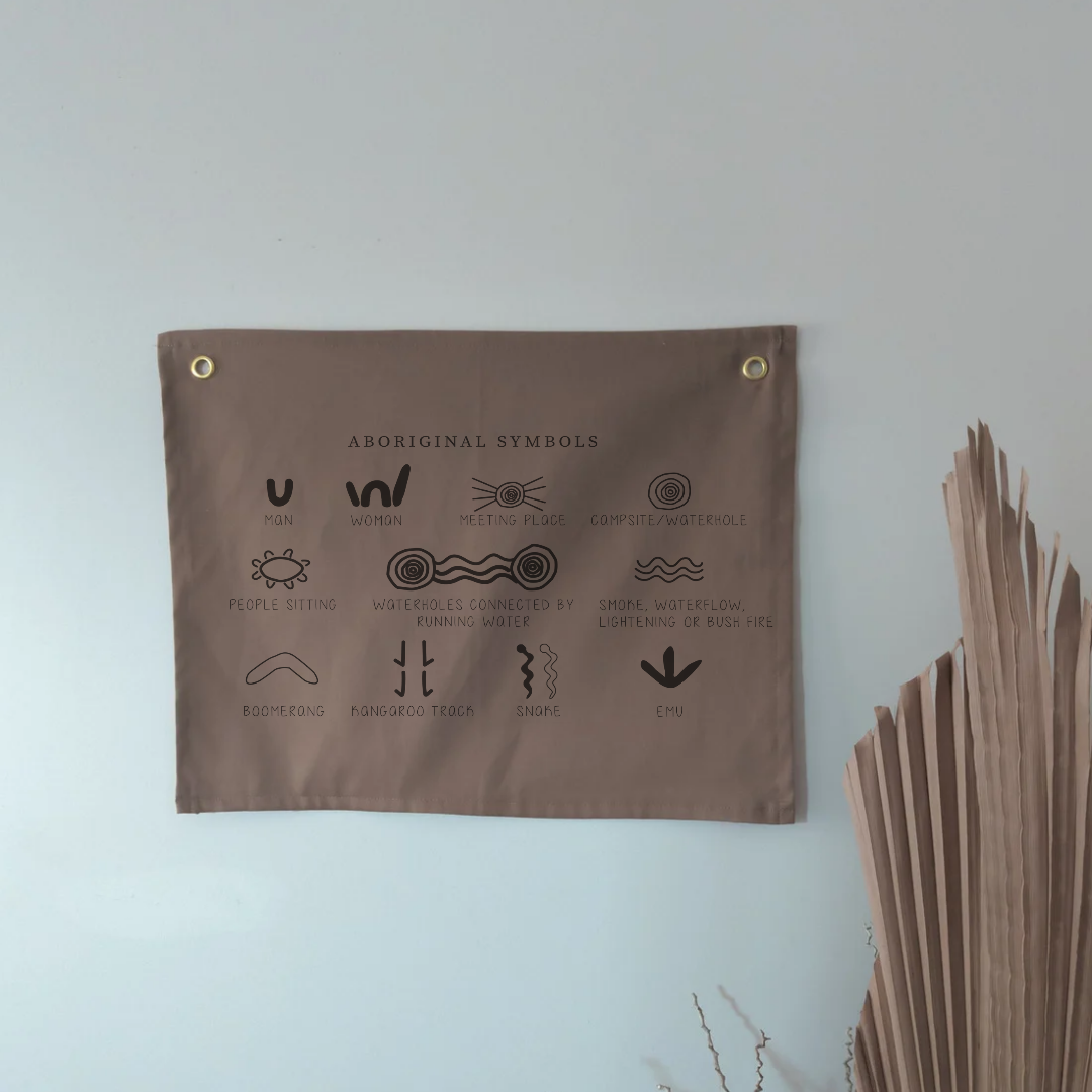 Aboriginal Symbol Wall Banner | MOCHA