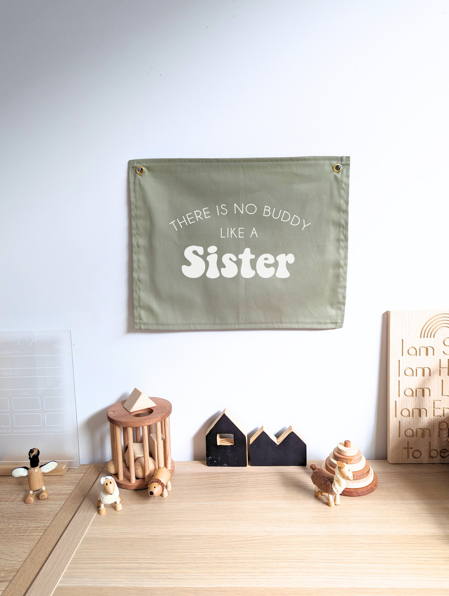 There is no buddy like a sister | Wall Banner