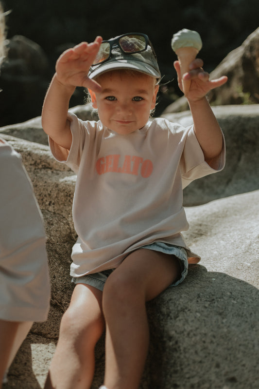 Gelato Kids Tee | Bone Grey