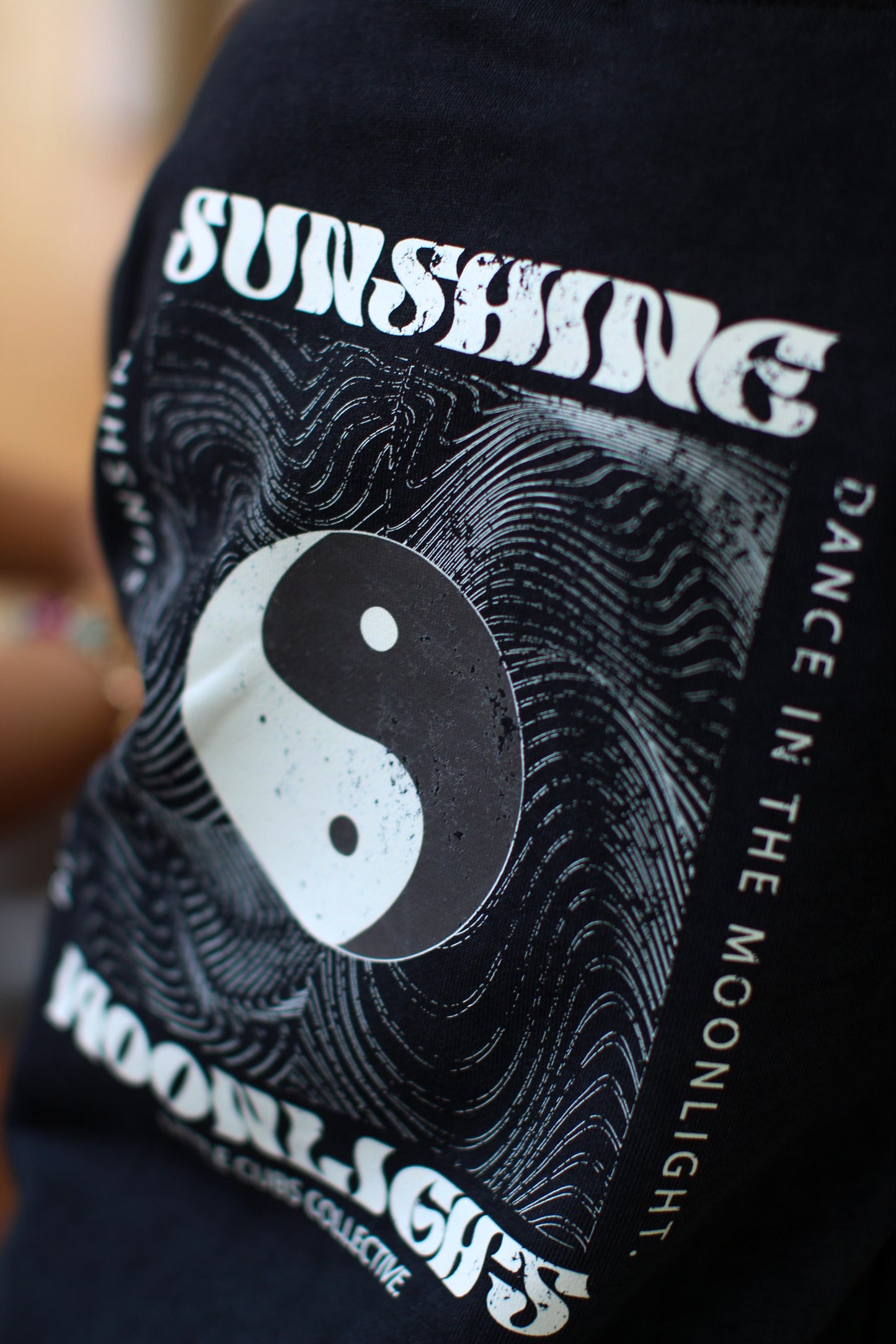 Yin and Yang Shirt - Black acid wash